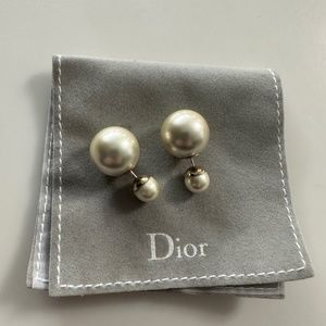 Christian Dior Faux Pearl Tribales Earrings